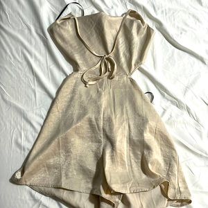Cream S romper dress